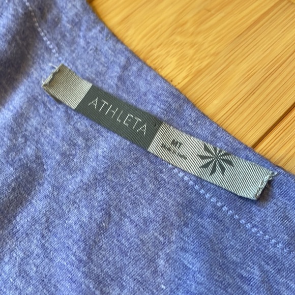 Athleta Dhara periwinkle purple blue cap sleeve dress size medium tall, LN - Picture 3 of 6